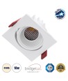 GLOBOSTAR® LEO-SQ 60290 Χωνευτό Κινούμενο Downlight Σποτ με Honeycomb Anti Glare Reflector LED 10W 1300lm 38° AC 220-240V IP20 Φυσικό Λευκό 4500K - Bridgelux COB Chip & TÜV SÜD Driver - Λευκό Ματ - Μ8.5 x Π8.5 x Υ6.6cm - Q7.5 x 7.5cm - 5 Χρόνια Εγγύηση